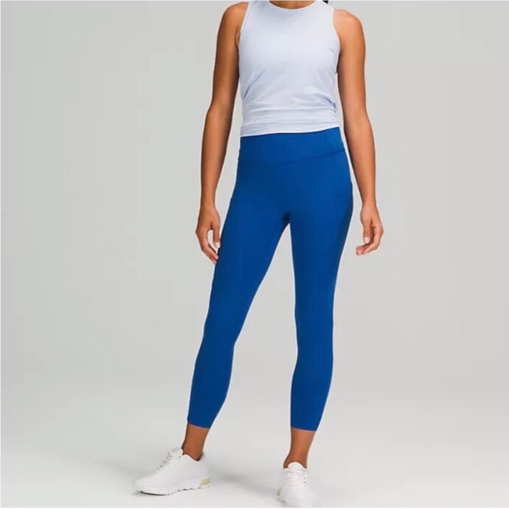 Lululemon Fast and Free High Rise Leggings Symphony Blue Size 16